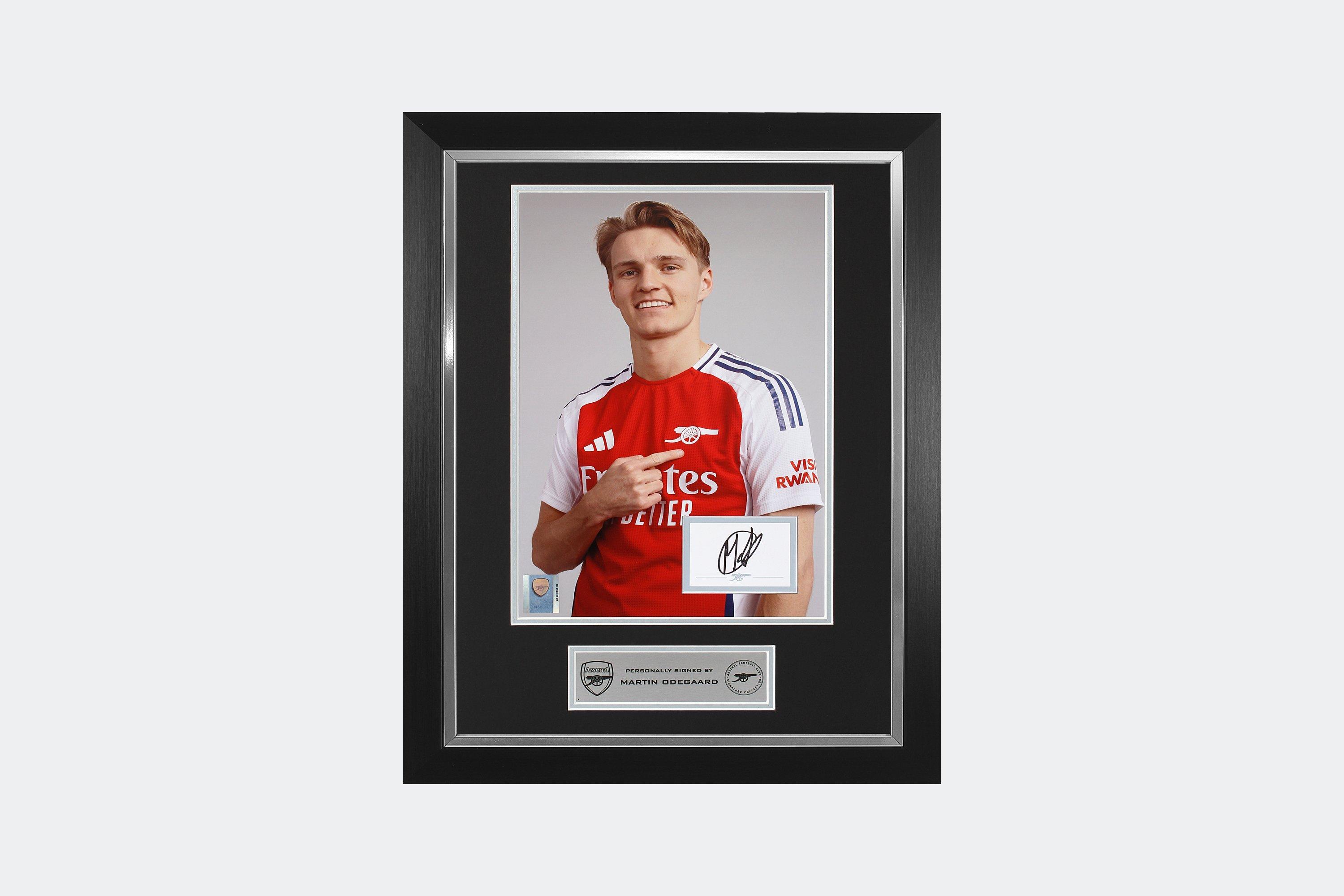 Arsenal 24/25 Framed Signed ODEGAARD Cannon Print