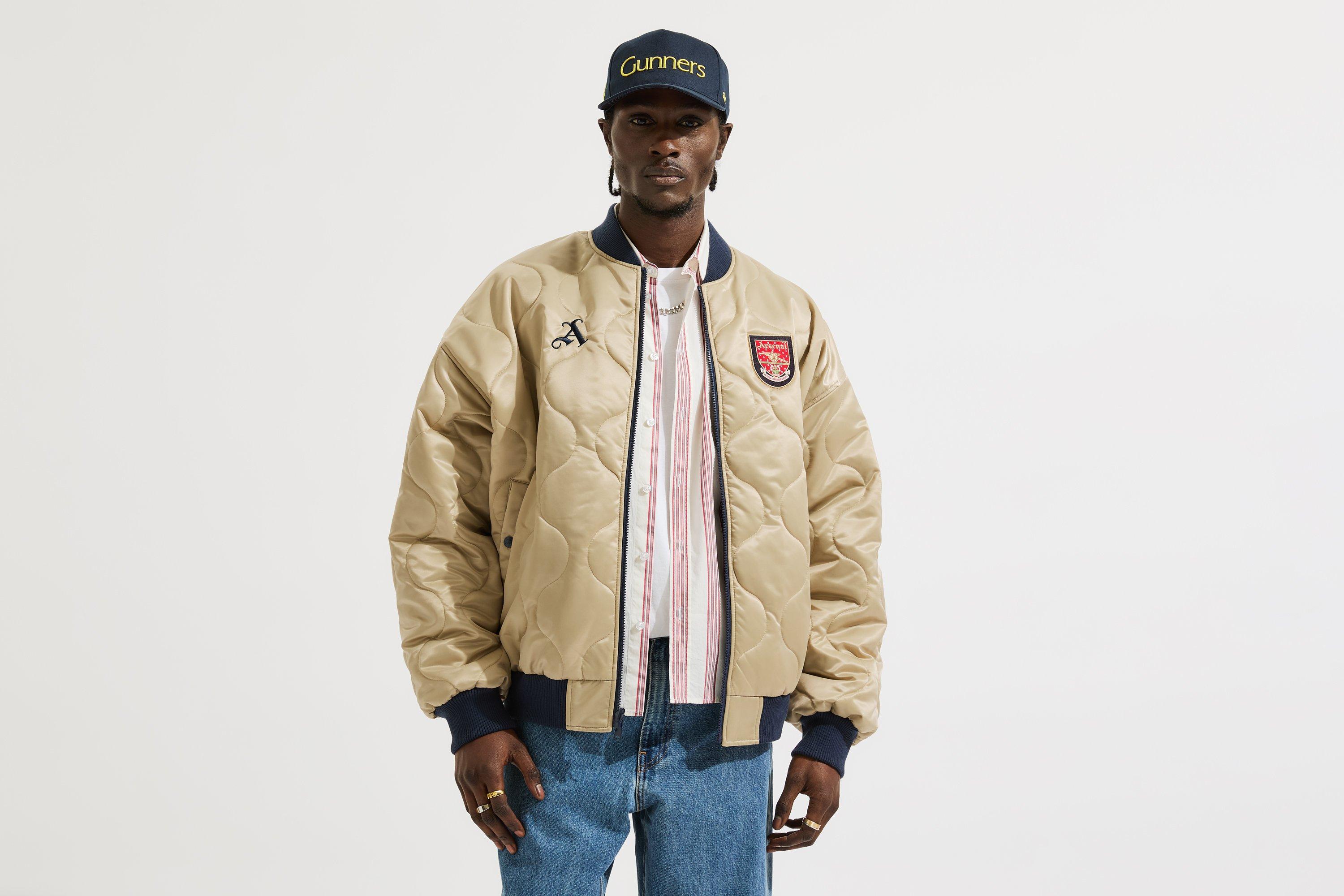 Arsenal Unisex Reversible Bomber Jacket in Gold