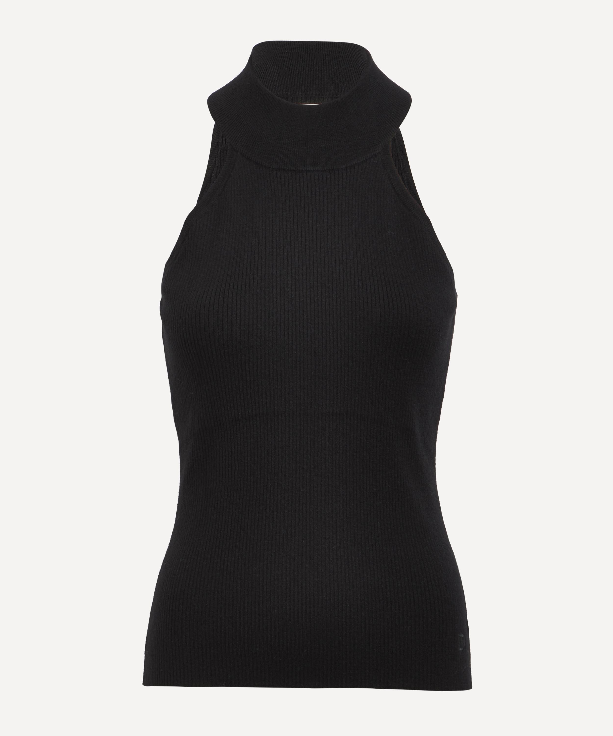 The Uniform Women's Silk And Cashmere-blend Chunky Ribbed Vest Top In Black